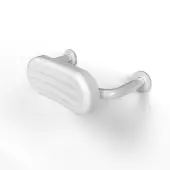 BR-270C&sol;WH Fitzroy of London Mild Steel Back Rest Rail with Concealed Fixings &lpar;270mm Projection&rpar;  White Pad with White Rail