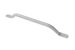 FESB-24&sol;0&sol;WH Fitzroy of London Flat Ended Off-Set Grab Rail &lpar;Mild Steel&rpar; Overall Length 610mm - White &lpar;RAL 9016&rpar;