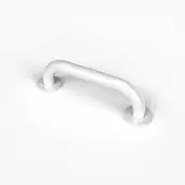 G1235C&sol;WH Fitzroy of London 305mm x 35mm Round Flange Grab Rail &lpar;Mild Steel&rpar; with Concealed Fixings - White &lpar;RAL 9016&rpar;
