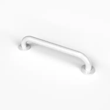 Click Here To Enlarge This Photo Of G1835C&sol;WH Fitzroy of London 455mm x 35mm Round Flange Grab Rail &lpar;Mild Steel&rpar; with Concealed Fixings - White &lpar;RAL 9016&rpar;