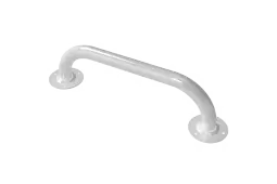 GR-12&sol;25&sol;WH Fitzroy of London 305mm x 25mm Round Flange Grab Rail &lpar;Mild Steel&rpar; with Exposed Fixings - White &lpar;RAL 9016&rpar;