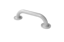 GR-12&sol;35&sol;WH Fitzroy of London 305mm x 35mm Round Flange Grab Rail &lpar;Mild Steel&rpar; with Exposed Fixings - White &lpar;RAL 9016&rpar;