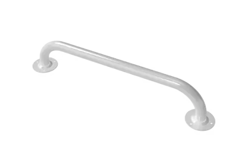 Click Here To Enlarge This Photo Of GR-18&sol;25&sol;WH Fitzroy of London 455mm x 25mm Round Flange Grab Rail &lpar;Mild Steel&rpar; with Exposed Fixings - White &lpar;RAL 9016&rpar;