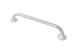 GR-18&sol;25&sol;WH Fitzroy of London 455mm x 25mm Round Flange Grab Rail &lpar;Mild Steel&rpar; with Exposed Fixings - White &lpar;RAL 9016&rpar;