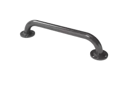 GR-18&sol;35&sol;GY Fitzroy of London 455mm x 35mm Round Flange Grab Rail &lpar;Mild Steel&rpar; with Exposed Fixings - Grey &lpar;RAL 7005&rpar;