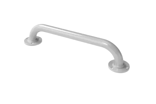 Click Here To Enlarge This Photo Of GR-18&sol;35&sol;WH Fitzroy of London 455mm x 35mm Round Flange Grab Rail &lpar;Mild Steel&rpar; with Exposed Fixings - White &lpar;RAL 9016&rpar;