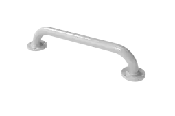 GR-18&sol;35&sol;WH Fitzroy of London 455mm x 35mm Round Flange Grab Rail &lpar;Mild Steel&rpar; with Exposed Fixings - White &lpar;RAL 9016&rpar;