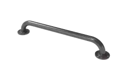 GR-24&sol;35&sol;GY Fitzroy of London 610mm x 35mm Round Flange Grab Rail &lpar;Mild Steel&rpar; with Exposed Fixings - Grey &lpar;RAL 7005&rpar;