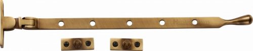 Click Here To Enlarge This Photo Of V992 12-AT Heritage Brass Casement Window Stay Ball Design 12" Antique Brass Finish