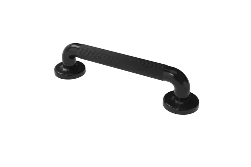 Click Here To Enlarge This Photo Of PFGB-12&sol;BL Fitzroy of London 300mm x 36mm &lpar;dia&rpar; Plastic Fluted Grab Rail with Concealed Fixings - Black &lpar;RAL 9011&rpar;