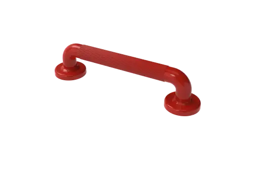 Click Here To Enlarge This Photo Of PFGB-12&sol;RD Fitzroy of London 300mm x 36mm &lpar;dia&rpar; Plastic Fluted Grab Rail with Concealed Fixings - Red &lpar;RAL 3020&rpar;
