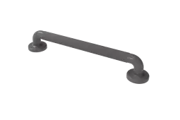 PFGB-18&sol;GY Fitzroy of London 450mm x 36mm &lpar;dia&rpar; Plastic Fluted Grab Rail with Concealed Fixings - Grey &lpar;RAL 7005&rpar;
