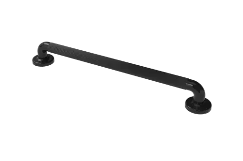 Click Here To Enlarge This Photo Of PFGB-24&sol;BL Fitzroy of London 600mm x 36mm &lpar;dia&rpar; Plastic Fluted Grab Rail with Concealed Fixings - Black &lpar;RAL 9011&rpar;