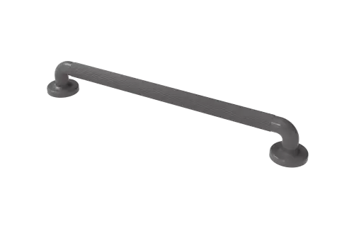 Click Here To Enlarge This Photo Of PFGB-24&sol;GY Fitzroy of London 600mm x 36mm &lpar;dia&rpar; Plastic Fluted Grab Rail with Concealed Fixings - Grey &lpar;RAL 7005&rpar;