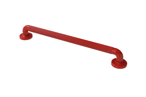 Click Here To Enlarge This Photo Of PFGB-24&sol;RD Fitzroy of London 600mm x 36mm &lpar;dia&rpar; Plastic Fluted Grab Rail with Concealed Fixings - Red &lpar;RAL 3020&rpar;
