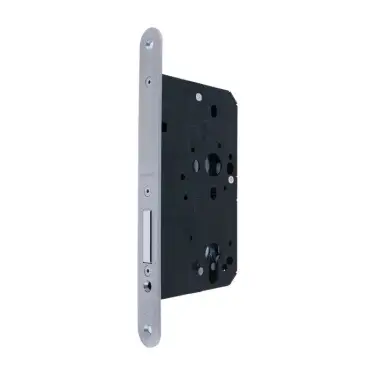 Click Here To Enlarge This Photo Of AR912-R-60-SSS Hoppe Arrone DIN Mortice Deadlock Case Radius Forend &lpar;60mm Backset&rpar; - Satin Stainless Steel &lpar;87107868&rpar;