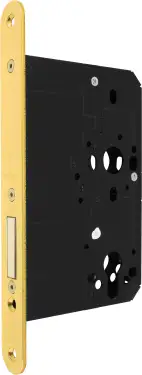 Click Here To Enlarge This Photo Of AR912-R-80-PB Hoppe Arrone DIN Mortice Deadlock Case Radius Forend &lpar;80mm Backset&rpar; - Polished Brass &lpar;50001760&rpar;