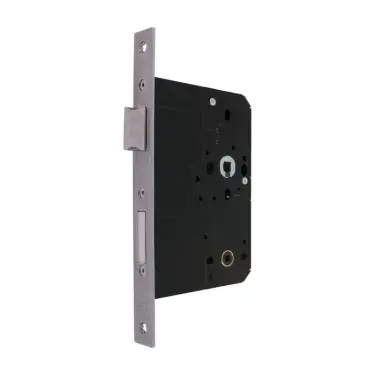 Click Here To Enlarge This Photo Of AR913-S-80-SSS Hoppe Arrone DIN Mortice Bathroom Lock Square Forend &lpar;80mm Backset&rpar; - Satin Stainless Steel &lpar;87117099&rpar;