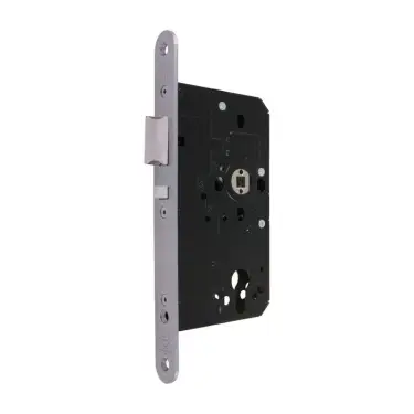Click Here To Enlarge This Photo Of AR914-R-60-SSS Hoppe Arrone DIN Mortice Nightlatch Case Radius Forend &lpar;60mm Backset&rpar; - Satin Stainless Steel &lpar;87107880&rpar;
