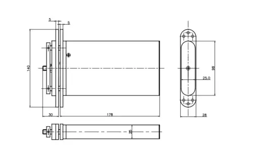 Click Here To Enlarge This Photo Of R100-PN PERKO Powermatic Polished Nickel Concealed Hydraulic Door Closer &lpar;80kg&rpar;