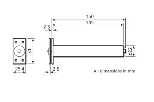 Click Here To Enlarge This Photo Of R2-SCP PERKO Satin Chrome Concealed Chain Door Closer &lpar;50kg&rpar;