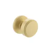 Atlantic - MH350SMKSBSOLID Millhouse Brass 'Boulton' &lpar;Solid Brass&rpar; Stepped Mortice Knob on Concealed Fix Rose - Satin Brass