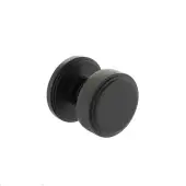 Atlantic - MH450KSMKMBSOLID Millhouse Brass 'Harrison' &lpar;Solid Brass&rpar; Knurled Mortice Knob on Concealed Fix Rose - Matt Black