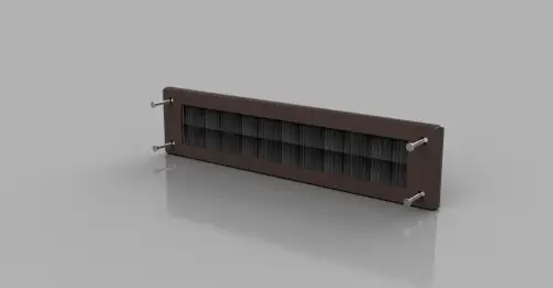 Click Here To Enlarge This Photo Of Stormguard Brush Letterplate &lpar;No Flap&rpar; Brown &lpar;06SR0150000B&rpar;