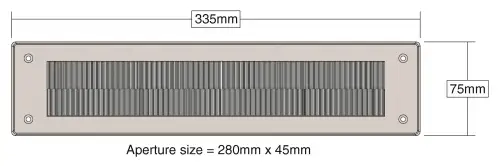 Click Here To Enlarge This Photo Of Stormguard Brush Letterplate &lpar;No Flap&rpar; Brown &lpar;06SR0150000B&rpar;