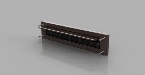 Click Here To Enlarge This Photo Of Stormguard Brush Letterplate &lpar;With Flap&rpar; Brown &lpar;06SR0160000B&rpar;