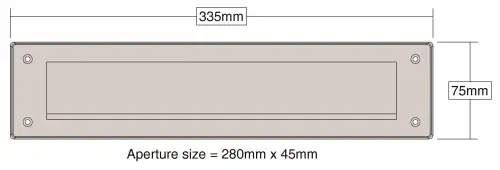 Click Here To Enlarge This Photo Of Stormguard Brush Letterplate &lpar;With Flap&rpar; Brown &lpar;06SR0160000B&rpar;