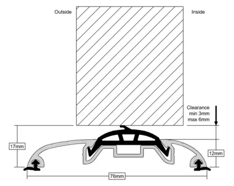 Click Here To Enlarge This Photo Of Stormguard SG100 Threshold 914mm Aluminium &lpar;04SR3330914A&rpar;