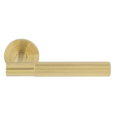 Click Here To Enlarge This Photo Of SWL1172SPVD - Carlisle Brass Eurospec 'Arrow' Lever on Round Rose - PVD Satin Brass
