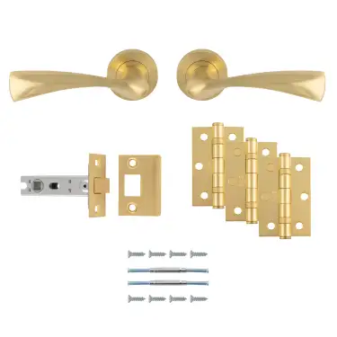 Click Here To Enlarge This Photo Of UDP007SB&sol;INTB - Carlisle Brass 'Sintra' Ultimate Door Pack - Satin Brass