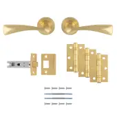 UDP007SB&sol;INTB - Carlisle Brass 'Sintra' Ultimate Door Pack - Satin Brass