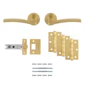 UDP009SB&sol;INTB - Carlisle Brass 'Tavira' Ultimate Door Pack - Satin Brass
