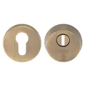 AEB1750AB - Carlisle Brass Eurospec Set of 2&ast; British Standard Security Escutcheons to suit Euro Profile Cylinders Antique Brass