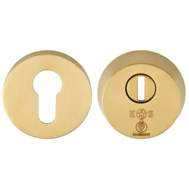 Click Here To Enlarge This Photo Of AEB1750SPVD - Carlisle Brass Eurospec Set of 2&ast; British Standard Security Escutcheons to suit Euro Profile Cylinders PVD Satin Brass