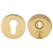 AEB1750SPVD - Carlisle Brass Eurospec Set of 2&ast; British Standard Security Escutcheons to suit Euro Profile Cylinders PVD Satin Brass