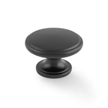 Click Here To Enlarge This Photo Of AW849-38-BL - Alexander & Wilks 38mm Cambridge Round Cupboard Knob - Black