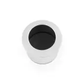 AW992PC - Alexander & Wilks Sliding Door Finger Edge Pull &lpar;Round&rpar;  - Polished Chrome