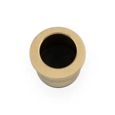 Click Here To Enlarge This Photo Of AW992SBPVD - Alexander & Wilks Sliding Door Finger Edge Pull &lpar;Round&rpar;  - Satin Brass