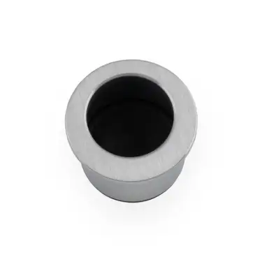 Click Here To Enlarge This Photo Of AW992SC - Alexander & Wilks Sliding Door Finger Edge Pull &lpar;Round&rpar;  - Satin Chrome