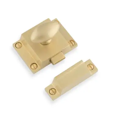 Click Here To Enlarge This Photo Of AW730SBPVD - Alexander & Wilks Solid Brass Cupboard Latch - Satin Brass PVD