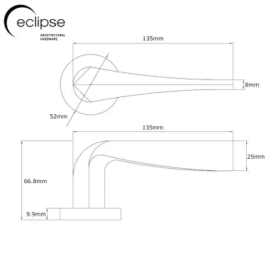 Click Here To Enlarge This Photo Of Eclipse 63226 Dark Bronze 'Lanza' Lever on Round Rose Set &lpar;Insignia Range&rpar;