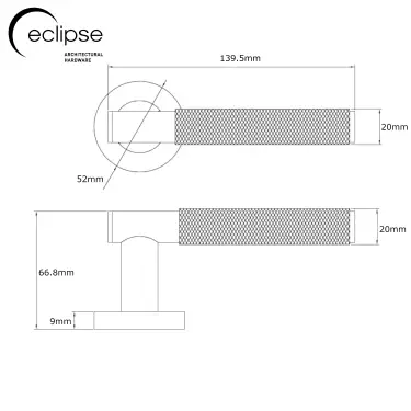 Click Here To Enlarge This Photo Of Eclipse 63236 Dark Bronze Knurled Lever on Round Rose Set &lpar;Insignia Range&rpar;