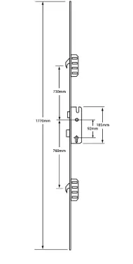 Click Here To Enlarge This Photo Of L34050 - WINKHAUS Cobra Latch & Deadbolt Single Spindle Multipoint Lock - 2 Hook - 35&sol;92 - 20mm Radius Faceplate &lpar;2947265&rpar;