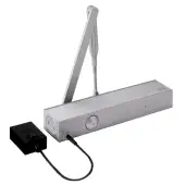 DORMA TS73EMFS EN&period;4 Free Swing Electro-Magnetic Overhead Door Closer c&sol;w Silver Square Cover