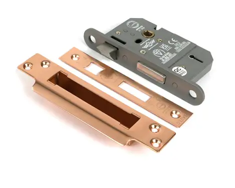 Click Here To Enlarge This Photo Of 51342 From the Anvil Polished Bronze 2&period;5" 5 Lever British Standard Sashlock