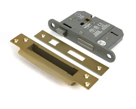 Click Here To Enlarge This Photo Of 51347 From the Anvil Satin Brass 3" 5 Lever British Standard Sashlock